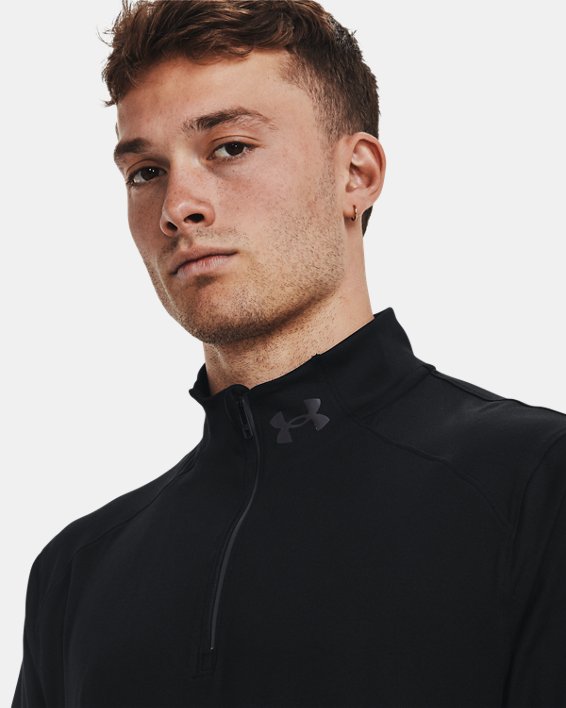 Men's UA Qualifier Run ½ Zip in Black image number 4